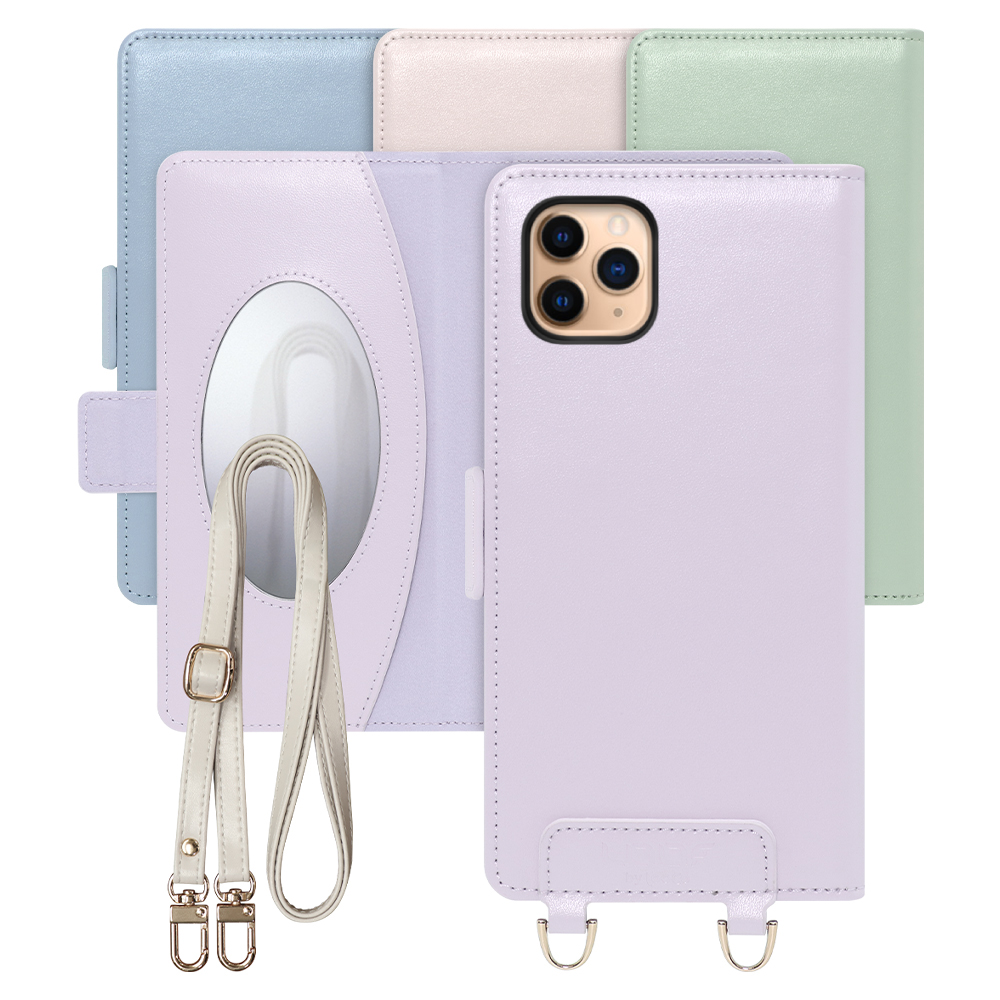 [ LOOF SWEET MIRROR Series ] iPhone 11 Pro Max iPhone11promax 11promax 11 promax スマホケース  ショルダー付き手帳型スマホケース ミラー付き カードポケット 本革 [ iPhone 11 Pro Max ]