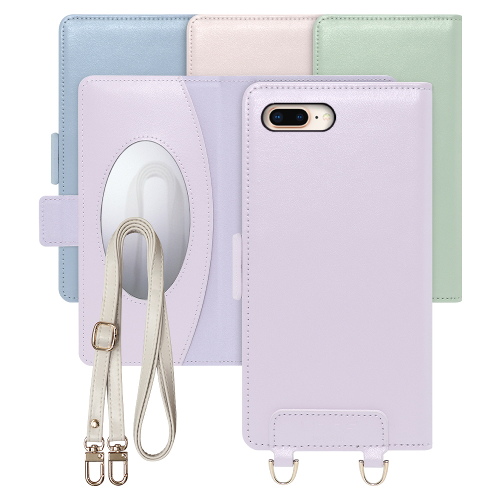 [ LOOF SWEET MIRROR Series ] iPhone 7 Plus / 8 Plus iphone7plus iphone8plus 7plus 8plus スマホケース  ショルダー付き手帳型スマホケース ミラー付き カードポケット 本革 [ iPhone 7 Plus / 8 Plus ]