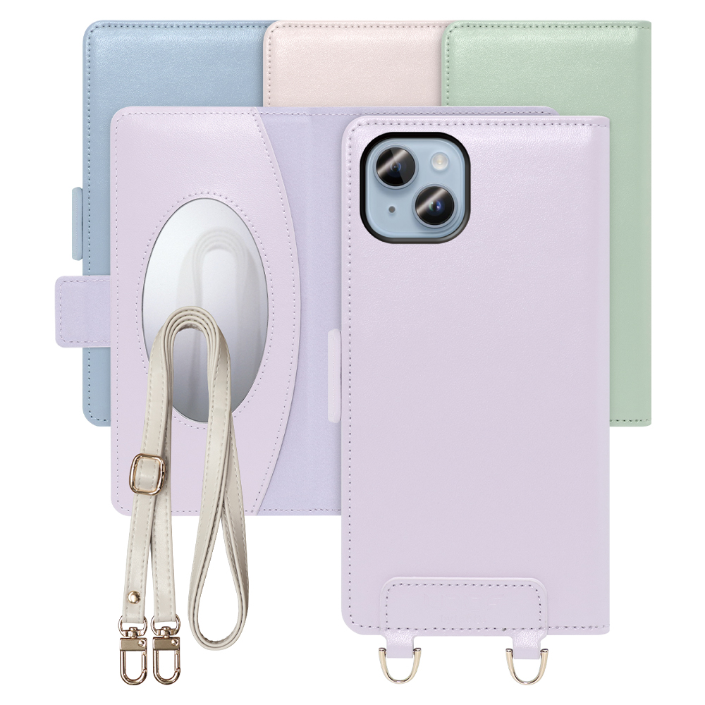 [ LOOF SWEET MIRROR Series ] iPhone 14 Plus iphone14plus 14plus 14+ プラス スマホケース  ショルダー付き手帳型スマホケース ミラー付き カードポケット 本革 [ iPhone 14 Plus ]