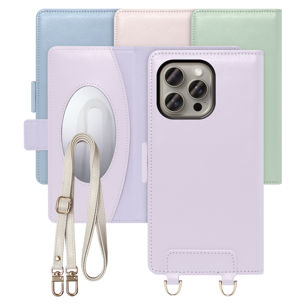 [ LOOF SWEET MIRROR Series ] iPhone 15 Pro Max iPhone15 Pro Max アイフォン15 プロ マックス iPhone 15 15ProMax アイフォン 15 スマホケース  ショルダー付き手帳型スマホケース ミラー付き カードポケット 本革 [ iPhone 15 Pro Max ]