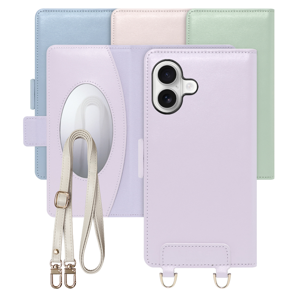 [ LOOF SWEET MIRROR Series ] iPhone 17 iPhone17 アイフォン17 iPhone 17 アイフォン 17 スマホケース  ショルダー付き手帳型スマホケース ミラー付き カードポケット 本革 [ iPhone 17 用 ]