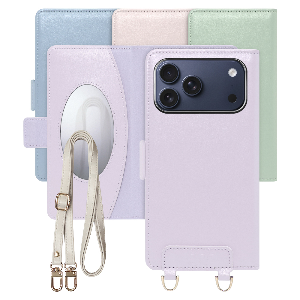 [ LOOF SWEET MIRROR Series ] iPhone 17 Pro Max iPhone17 Pro Max アイフォン17 プロ マックス スマホケース  ショルダー付き手帳型スマホケース ミラー付き カードポケット 本革 [ iPhone 17 Pro Max 用 ]