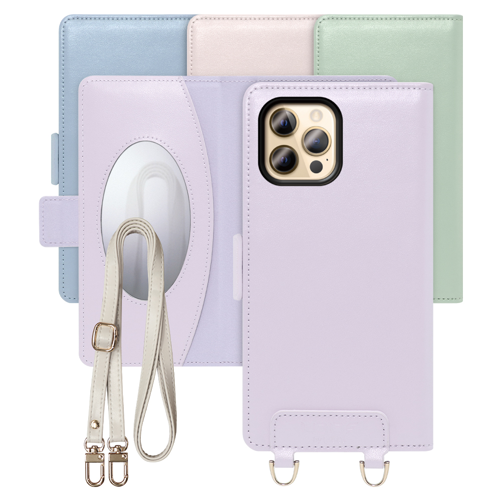 [ LOOF SWEET MIRROR Series ] iPhone 12 Pro Max iphone12promax 12promax 12プロマックス スマホケース  ショルダー付き手帳型スマホケース ミラー付き カードポケット 本革 [ iPhone 12 Pro Max ]