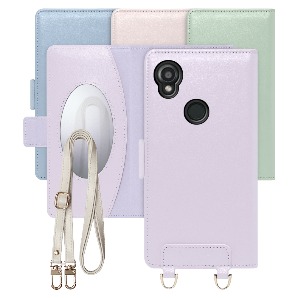 [ LOOF SWEET MIRROR Series ] KYOCERA DIGNO SX3 KYG02 dignosx3 ディグノ スマホケース  ショルダー付き手帳型スマホケース ミラー付き カードポケット 本革 [ DIGNO SX3 KYG02 ]