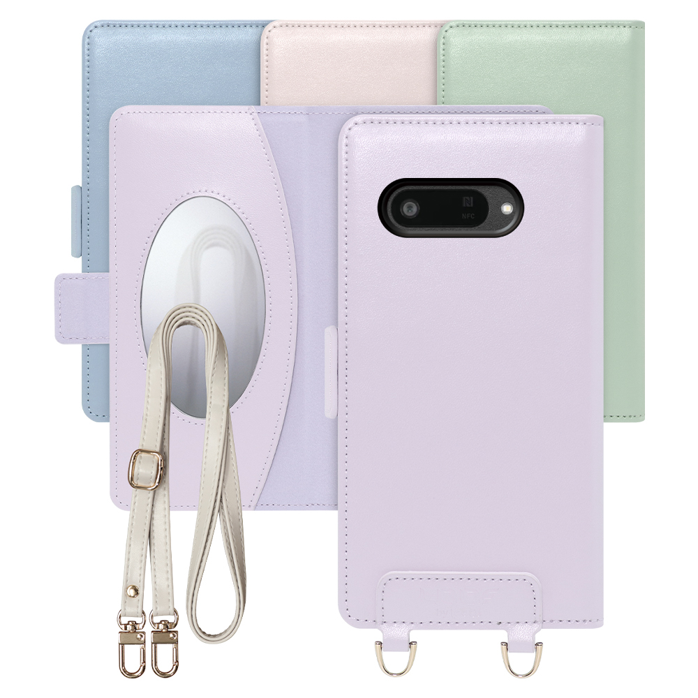 [ LOOF SWEET MIRROR Series ] DIGNO BX3 / BX3 Plus / BX3 カメラレス / SX4  Wi-Fi KC-S305K スマホケース  ショルダー付き手帳型スマホケース ミラー付き カードポケット 本革 [ DIGNO BX3 / BX3 Plus / BX3 カメラレス / SX4 ]