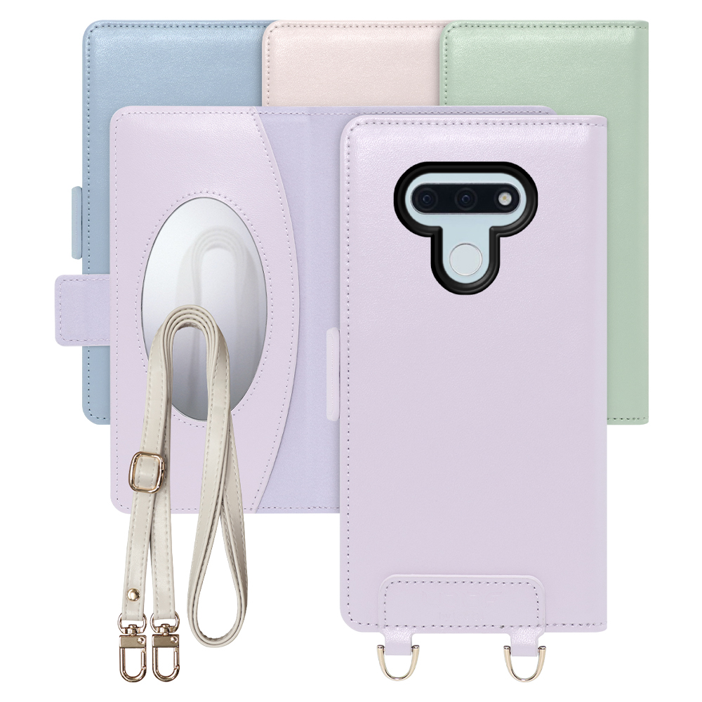 [ LOOF SWEET MIRROR Series ] LG style3 L-41A lgstyle3 スマホケース  ショルダー付き手帳型スマホケース ミラー付き カードポケット 本革 [ LG style3 ]