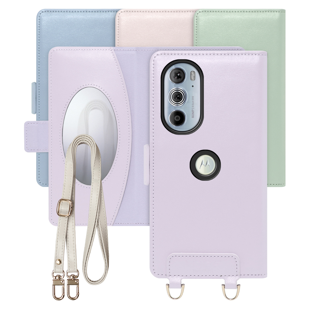 [ LOOF SWEET MIRROR Series ] motorola  edge 30 pro edge30pro edge30 30pro プロ スマホケース  ショルダー付き手帳型スマホケース ミラー付き カードポケット 本革 [ edge 30 pro ]