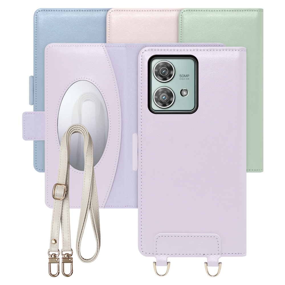 [ LOOF SWEET MIRROR Series ] motorola edge 40 neo motorola edge40neo スマホケース  ショルダー付き手帳型スマホケース ミラー付き カードポケット 本革 [ motorola edge 40 neo ]