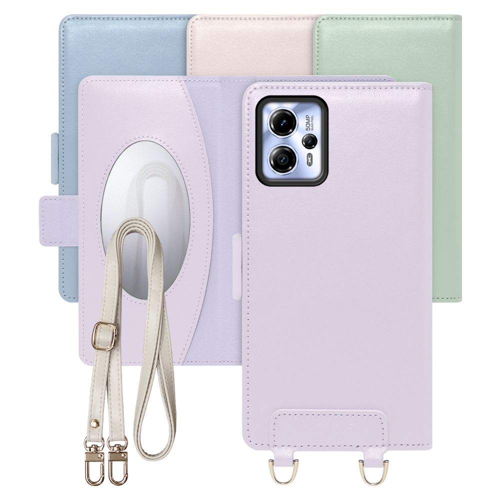 [ LOOF SWEET MIRROR Series ] moto g13 motog13 スマホケース  ショルダー付き手帳型スマホケース ミラー付き カードポケット 本革 [ moto g13 ]