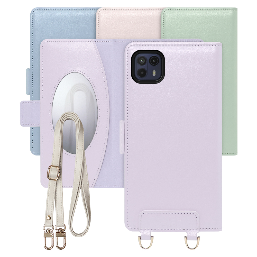 [ LOOF SWEET MIRROR Series ] moto g50 5G motog505g motog50 スマホケース  ショルダー付き手帳型スマホケース ミラー付き カードポケット 本革 [ moto g50 5G ]