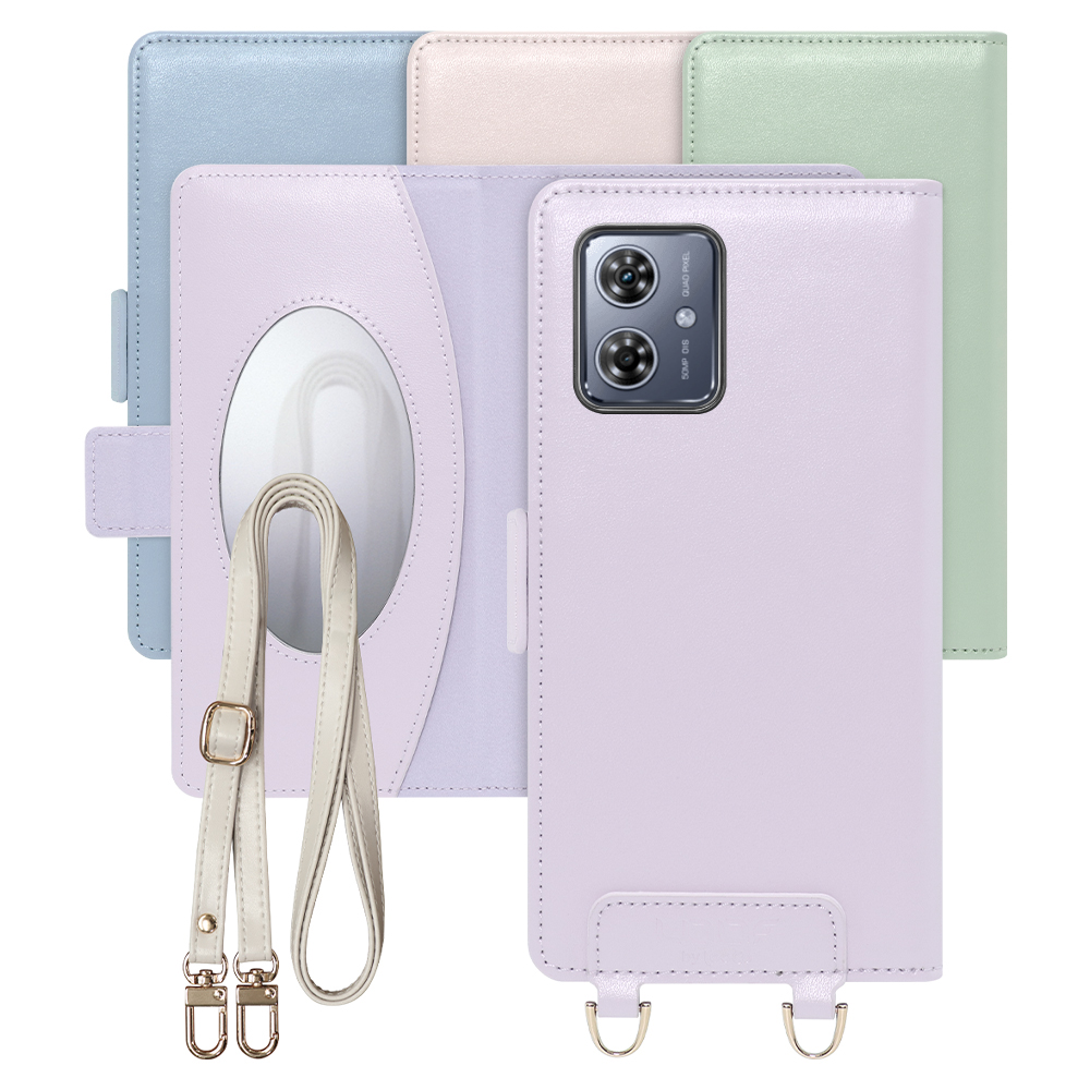 [ LOOF SWEET MIRROR Series ] moto g64 5G / g64y 5G  スマホケース  ショルダー付き手帳型スマホケース ミラー付き カードポケット 本革 [ moto g64 5G / g64y 5G ]