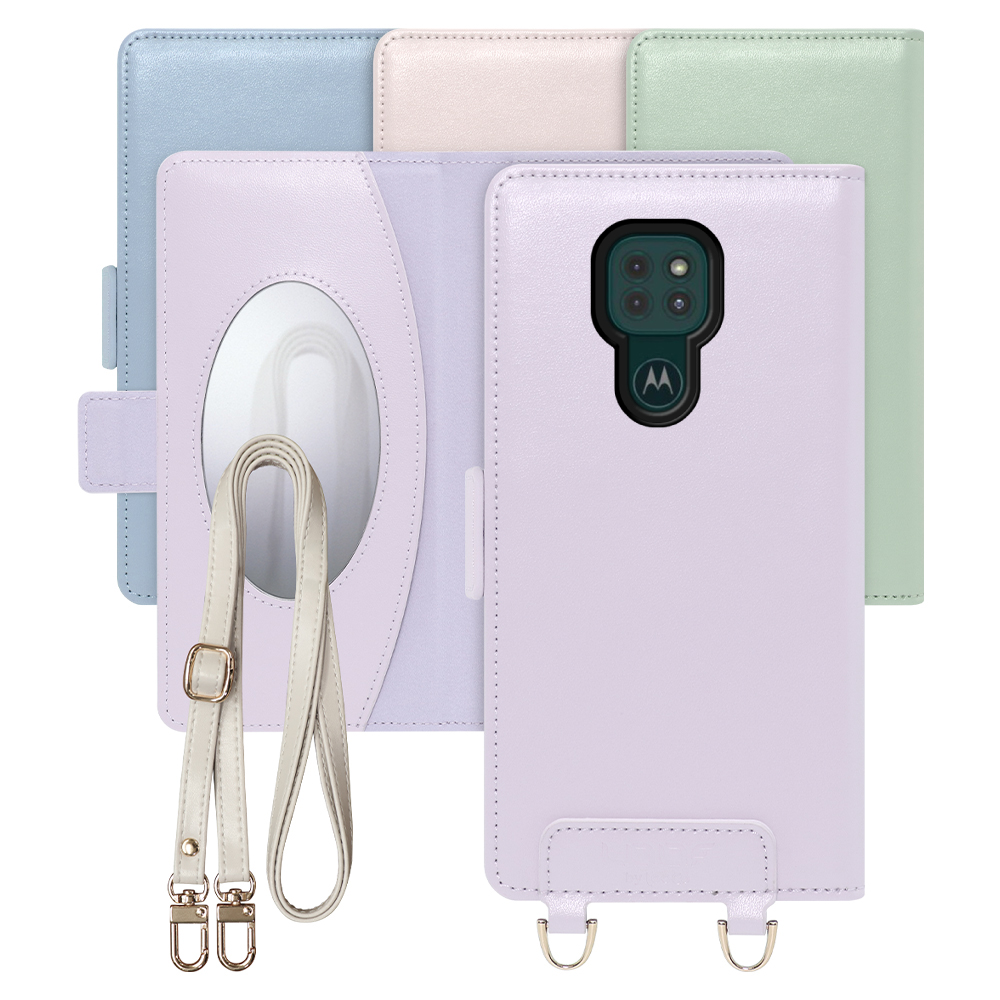 [ LOOF SWEET MIRROR Series ] moto g9 play motog9play g9play スマホケース  ショルダー付き手帳型スマホケース ミラー付き カードポケット 本革 [ moto g9 play ]