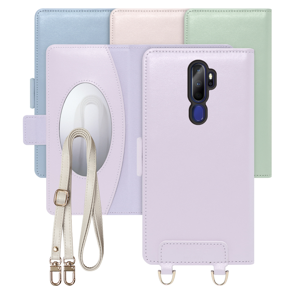 [ LOOF SWEET MIRROR Series ] OPPO A5 2020 a52020 oppoa5 スマホケース  ショルダー付き手帳型スマホケース ミラー付き カードポケット 本革 [ OPPO A5 2020 ]