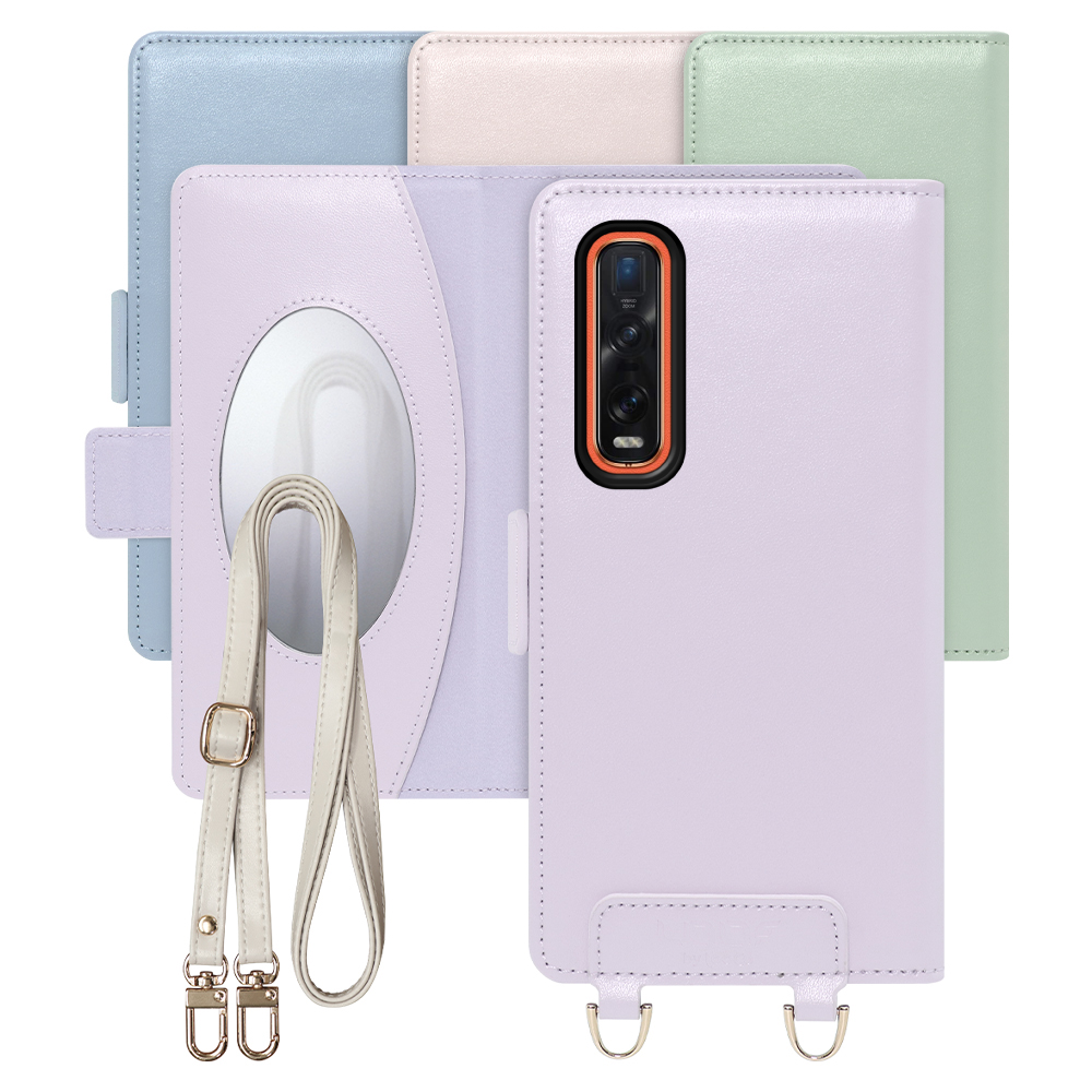 [ LOOF SWEET MIRROR Series ] OPPO Find X2 Pro OPG01 findx2pro findx2 x2pro スマホケース  ショルダー付き手帳型スマホケース ミラー付き カードポケット 本革 [ OPPO Find X2 Pro ]