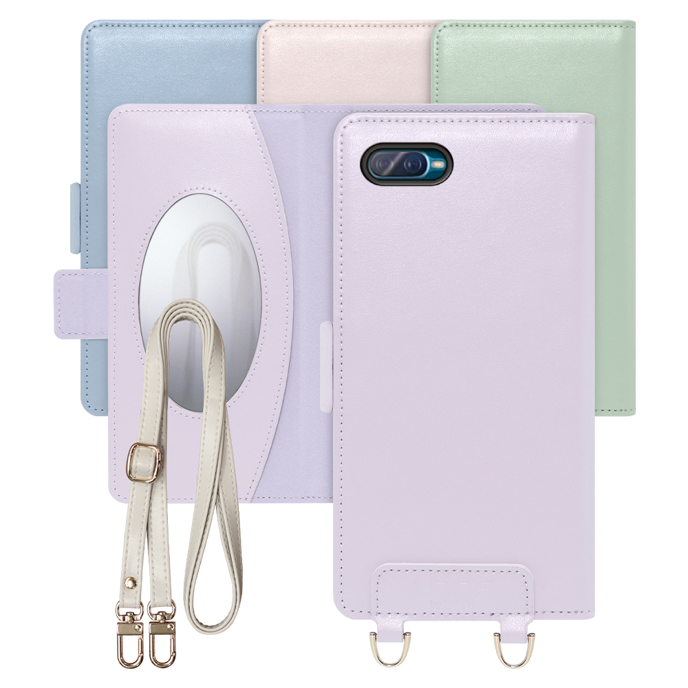 [ LOOF SWEET MIRROR Series ] OPPO Reno A / Reno A 128G renoa renoa128g スマホケース  ショルダー付き手帳型スマホケース ミラー付き カードポケット 本革 [ OPPO Reno A / Reno A 128G ]