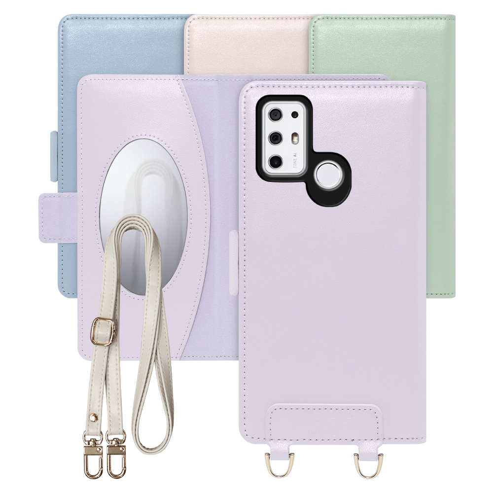[ LOOF SWEET MIRROR Series ] TONE e21 tonee21 スマホケース  ショルダー付き手帳型スマホケース ミラー付き カードポケット 本革 [ TONE e21 ]