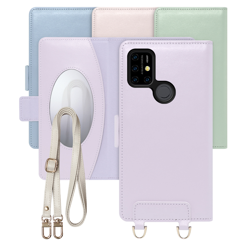 [ LOOF SWEET MIRROR Series ] UMIDIGI Power3  スマホケース  ショルダー付き手帳型スマホケース ミラー付き カードポケット 本革 [ UMIDIGI Power3 ]