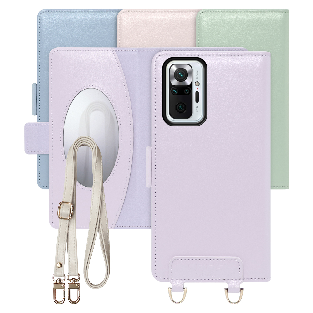[ LOOF SWEET MIRROR Series ] Xiaomi Redmi Note 10 Pro redminote10pro note10pro redminote 10pro スマホケース  ショルダー付き手帳型スマホケース ミラー付き カードポケット 本革 [ Redmi Note 10 Pro ]