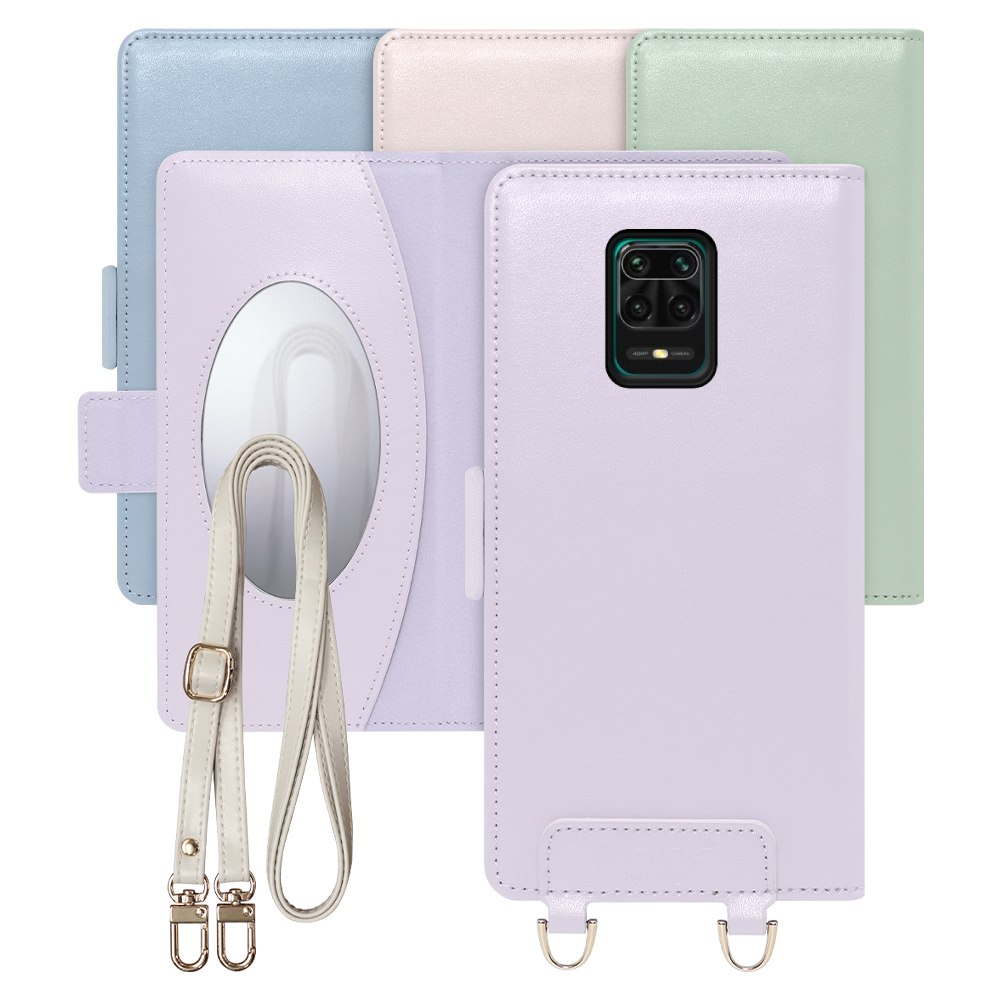[ LOOF SWEET MIRROR Series ] Xiaomi Redmi Note 9S redminote9s note9S redminote スマホケース  ショルダー付き手帳型スマホケース ミラー付き カードポケット 本革 [ Redmi Note 9S ]