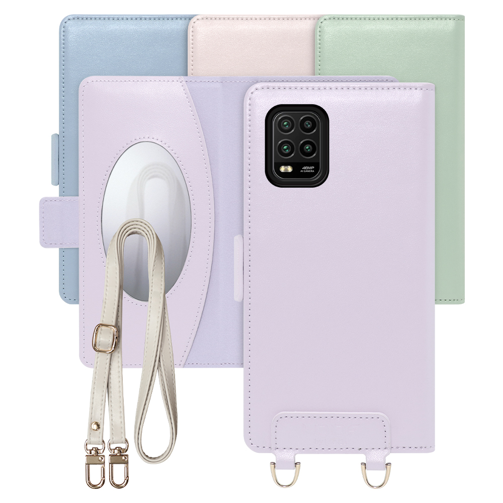 [ LOOF SWEET MIRROR Series ] Xiaomi Mi 10 Lite 5G mi10lite5g mi10 10lite スマホケース  ショルダー付き手帳型スマホケース ミラー付き カードポケット 本革 [ Xiaomi Mi 10 Lite 5G ]