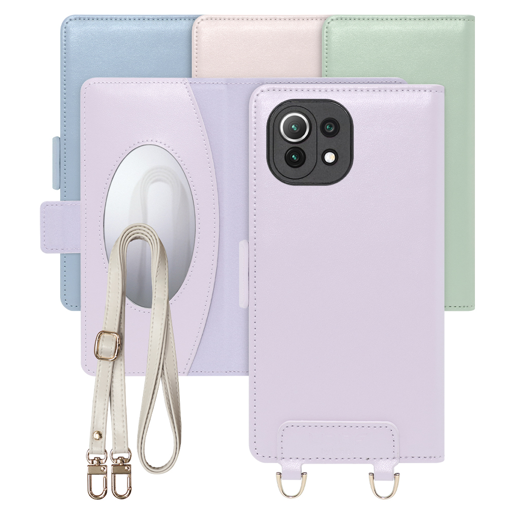 [ LOOF SWEET MIRROR Series ] Xiaomi Mi 11 Lite 5G mi11lite5g 11lite スマホケース  ショルダー付き手帳型スマホケース ミラー付き カードポケット 本革 [ Mi 11 Lite 5G ]