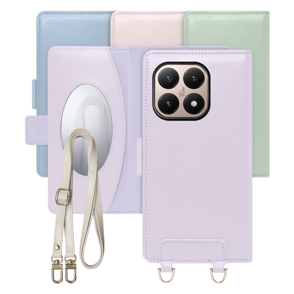 [ LOOF SWEET MIRROR ] Xiaomi 15T シャオミ 15T スマホケース  ショルダー付き手帳型スマホケース ミラー付き カードポケット 本革 [ Xiaomi 15T ]