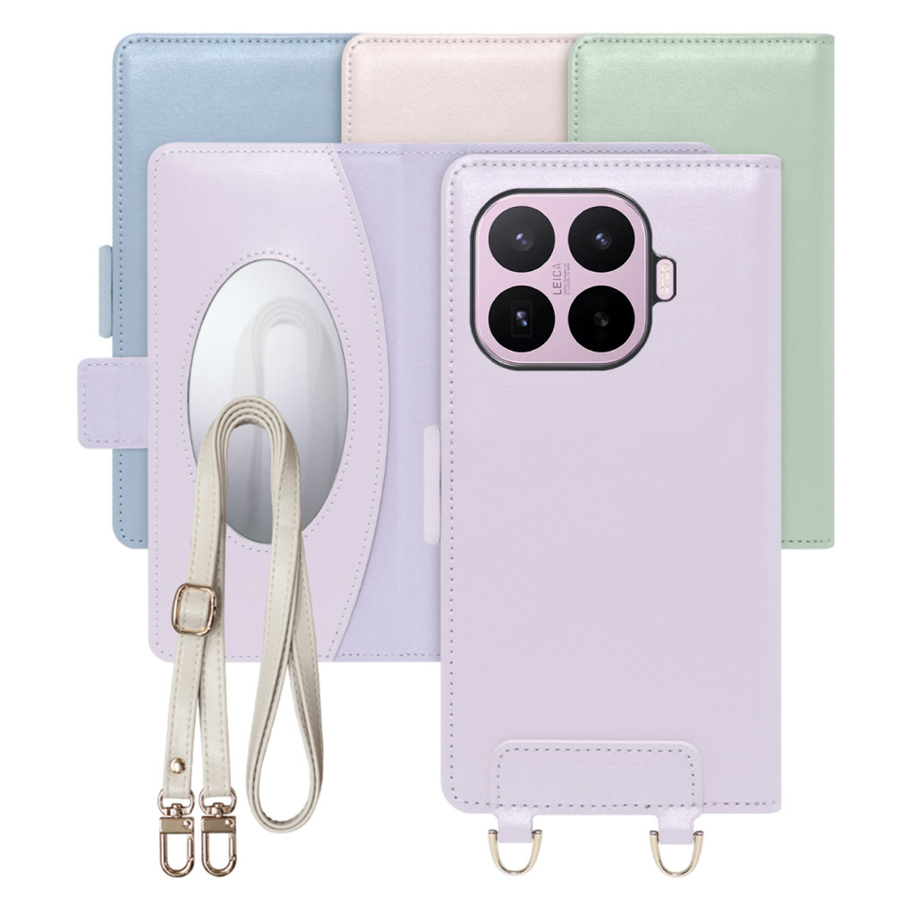 [ LOOF SWEET MIRROR ] Xiaomi 17T シャオミ スマホケース  ショルダー付き手帳型スマホケース ミラー付き カードポケット 本革 [ Xiaomi 17T ]