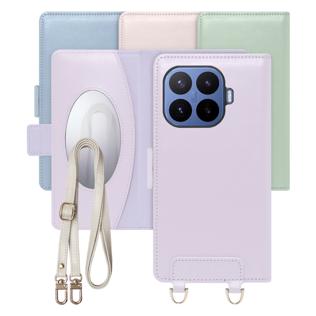 [ LOOF SWEET MIRROR ] Xiaomi 17T Pro シャオミ スマホケース  ショルダー付き手帳型スマホケース ミラー付き カードポケット 本革 [ Xiaomi 17T Pro ]