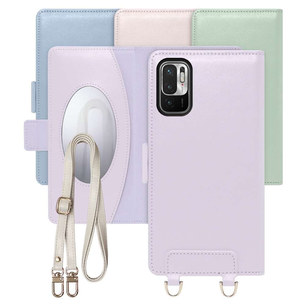 [ LOOF SWEET MIRROR Series ] Xiaomi Redmi Note 10 JE / Redmi Note 10T redminote10je redminote10t スマホケース  ショルダー付き手帳型スマホケース ミラー付き カードポケット 本革 [ Redmi Note 10 JE / 10T ]