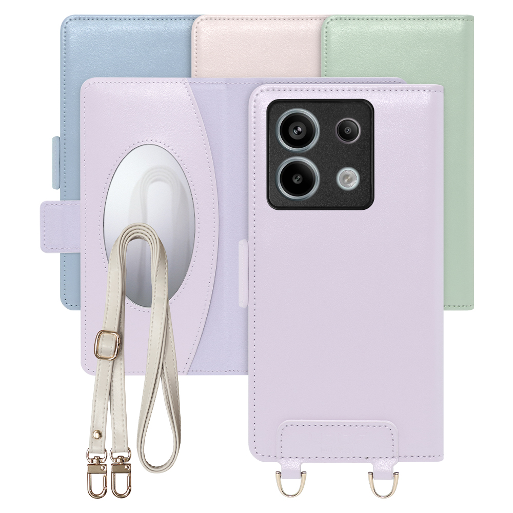 [ LOOF SWEET MIRROR Series ] Redmi Note 13 Pro 5G  スマホケース  ショルダー付き手帳型スマホケース ミラー付き カードポケット 本革 [ Redmi Note 13 Pro 5G ]