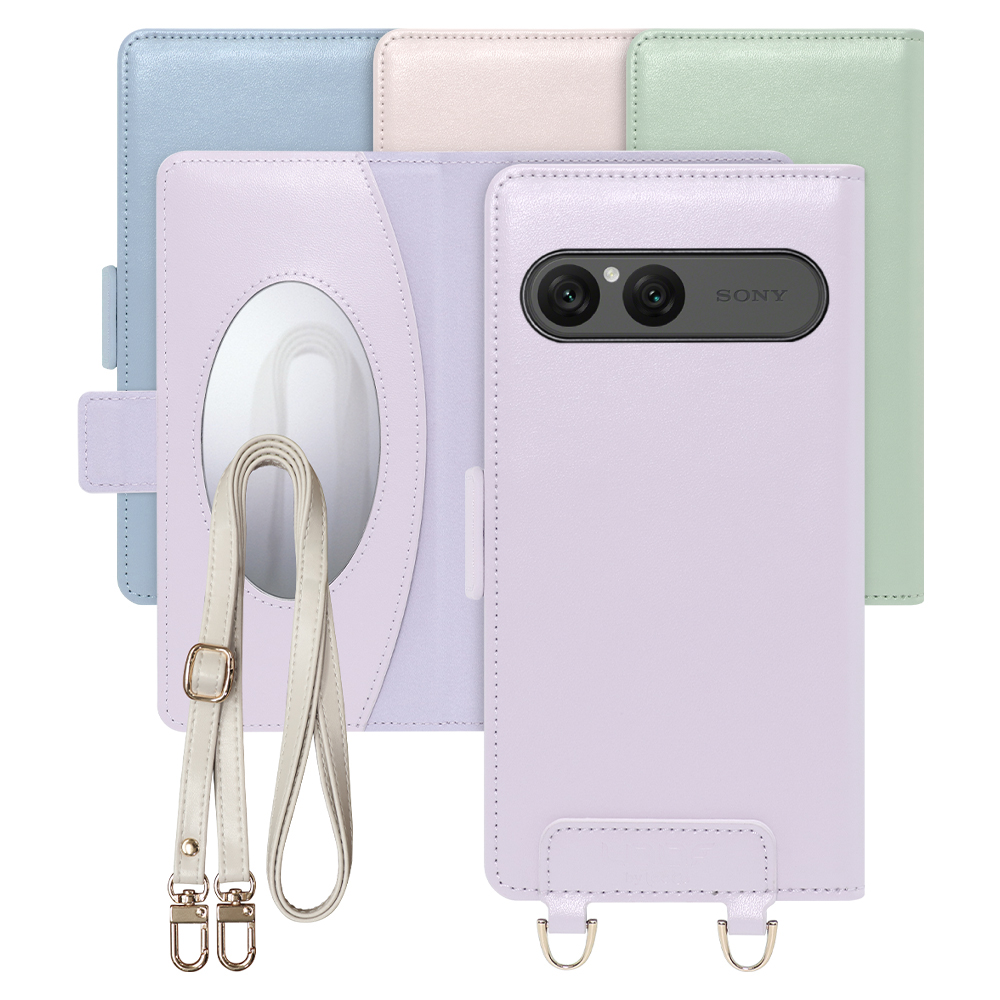 [ LOOF SWEET MIRROR Series ] Xperia 10 VII エクスペリア XQ-FE44 スマホケース  ショルダー付き手帳型スマホケース ミラー付き カードポケット 本革 [ Xperia 10 VII 用 ]