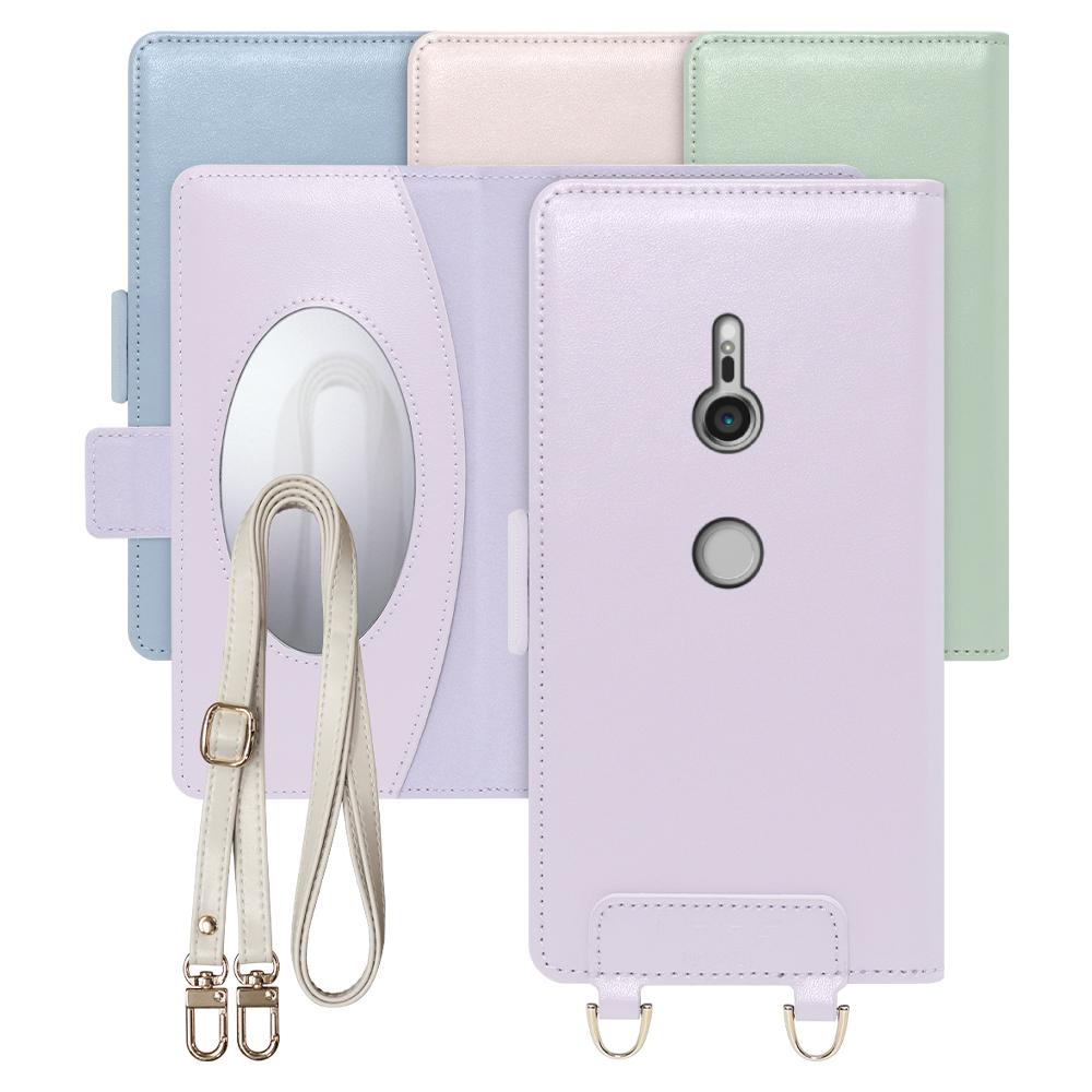 [ LOOF SWEET MIRROR Series ] Xperia XZ3 SO-01L / SOV39  スマホケース  ショルダー付き手帳型スマホケース ミラー付き カードポケット 本革 [ Xperia XZ3 ]