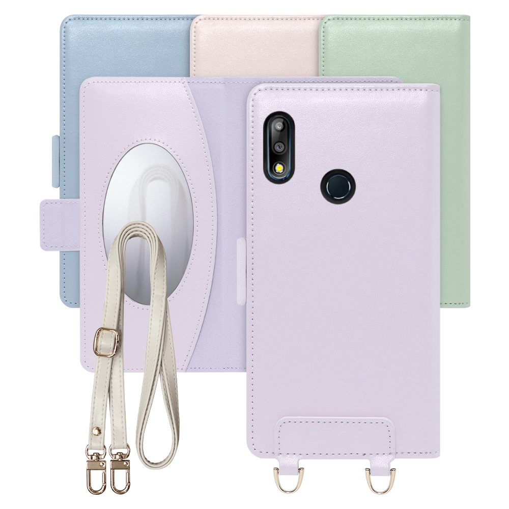 [ LOOF SWEET MIRROR Series ] ZenFone Max Pro (M2) ZB631KL zenfonemaxpro maxpro maxprom2 スマホケース  ショルダー付き手帳型スマホケース ミラー付き カードポケット 本革 [ ZenFone Max Pro (M2) ]