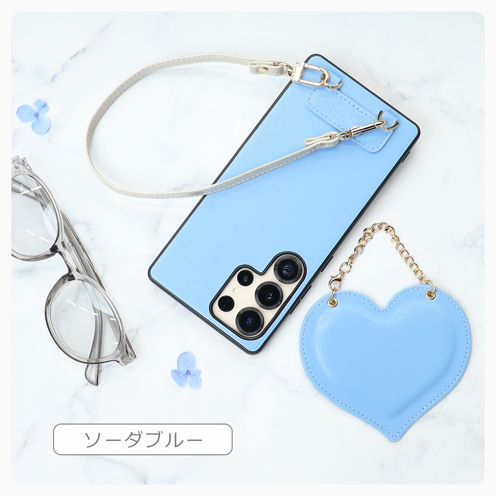 [ LOOF CHARM-SHELL Series ] Xiaomi Redmi Note 11 Pro 5G redminote11pro5g note11pro 11pro スマホケース  ハートのミラーチャーム付き シンプル 背面カバー スマホケース ストラップ付 本革 [ Redmi Note 11 Pro 5G ]