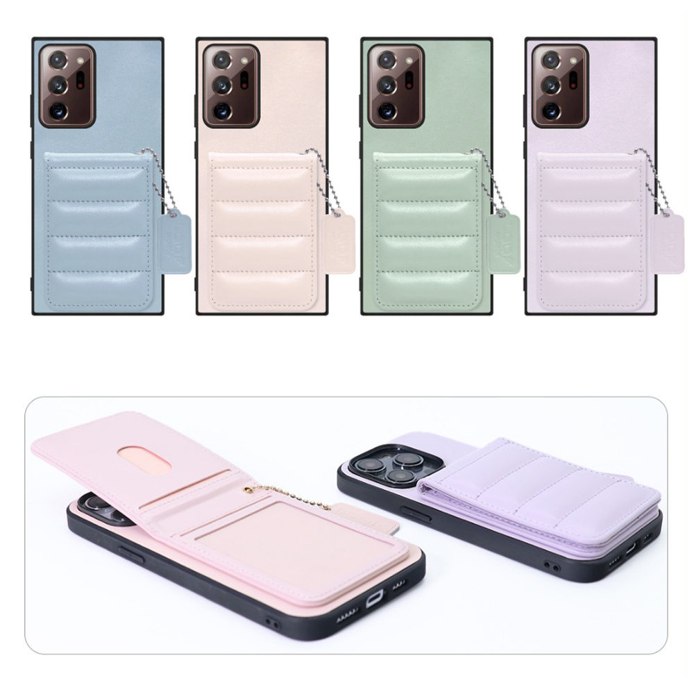 [ LOOF SWEET-SHELL CARD ] Galaxy Note 20 Ultra 5G note20ultra5g note20 スマホケース キルティング加工のカードケース付き マグネット内蔵 カード収納 本革 レザータグ＆チェーン付き パステルカラー [ Galaxy Note20 Ultra ]