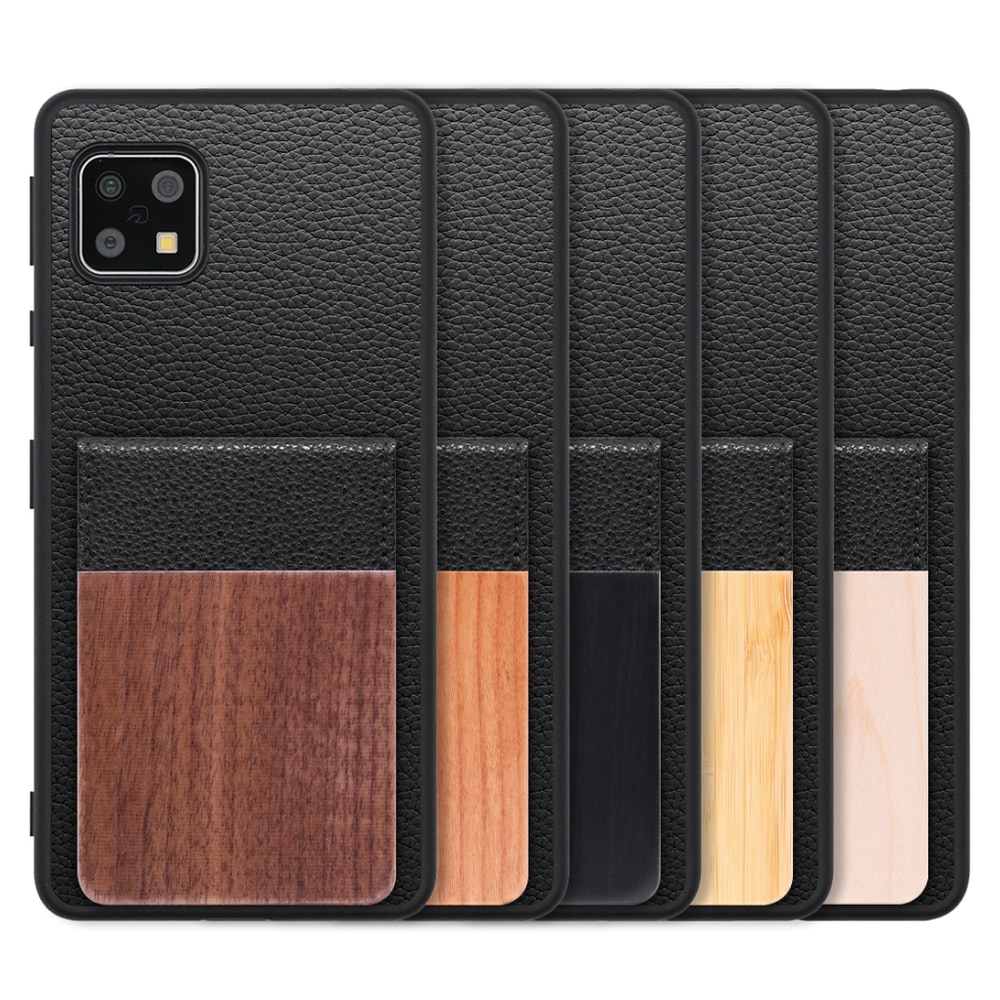 [ LOOF NATURE-SHELL ] AQUOS sense4 / sense4 lite / sense4 basic / sense5G / やさしいスマホ2 sense 4 4lite 4basic 5G sense4lite sense4basic ケース 背面 カード収納 カード入れ カードポケット カバー スマホケース 天然木 本革 [ AQUOS sense4/4 lite/4 basic/sense5G/やさしいスマホ2 ]