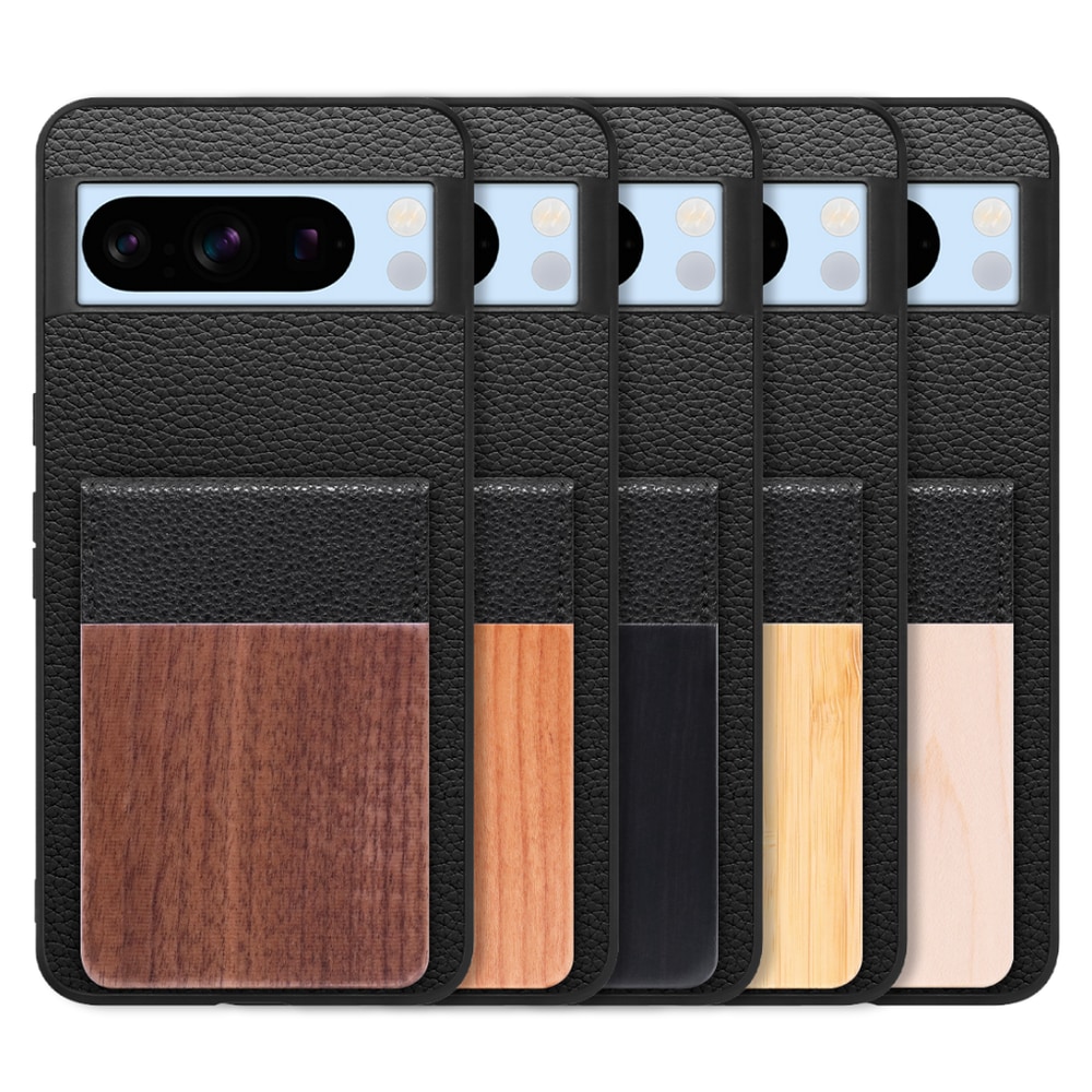 [ LOOF NATURE-SHELL ] Google pixel 8 Pro googlepixel8pro Pixel8 8Pro プロ ピクセル8Pro ケース 背面 カード収納 カード入れ カードポケット カバー スマホケース 天然木 本革 [ Google Pixel 8 Pro ]