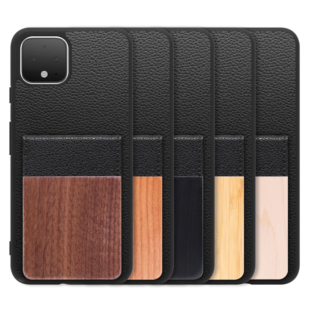[ LOOF NATURE-SHELL ] Google Pixel 4 googlepixel pixel4xl ピクセル4 ケース 背面 カード収納 カード入れ カードポケット カバー スマホケース 天然木 本革 [ Google Pixel 4 ]