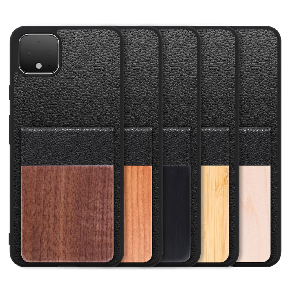 [ LOOF NATURE-SHELL ] Google Pixel 4 XL googlepixel pixel4xl ピクセル4XL ケース 背面 カード収納 カード入れ カードポケット カバー スマホケース 天然木 本革 [ Google Pixel 4 XL ]