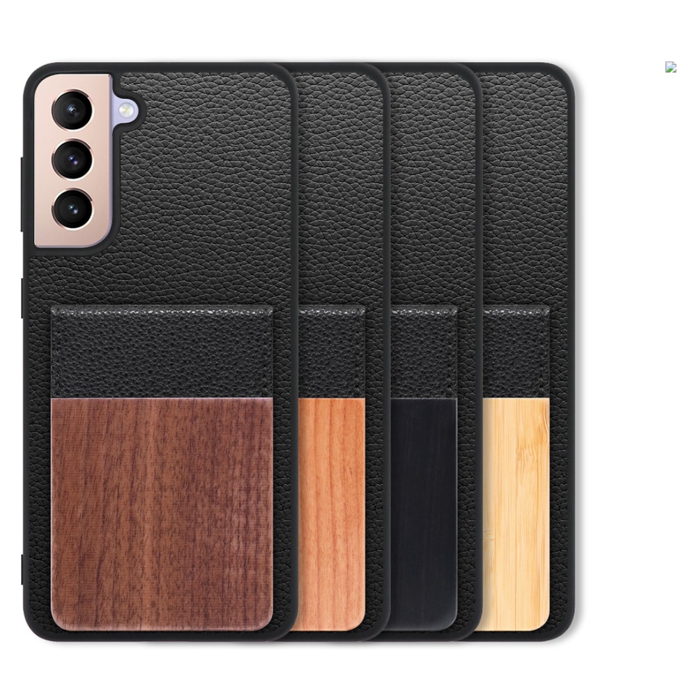 [ LOOF NATURE-SHELL ] Galaxy S21+ 5G SCG10 s21plus s21 plus s21plus5g s21+5g ケース 背面 カード収納 カード入れ カードポケット カバー スマホケース 天然木 本革 [ Galaxy S21+ 5G ]