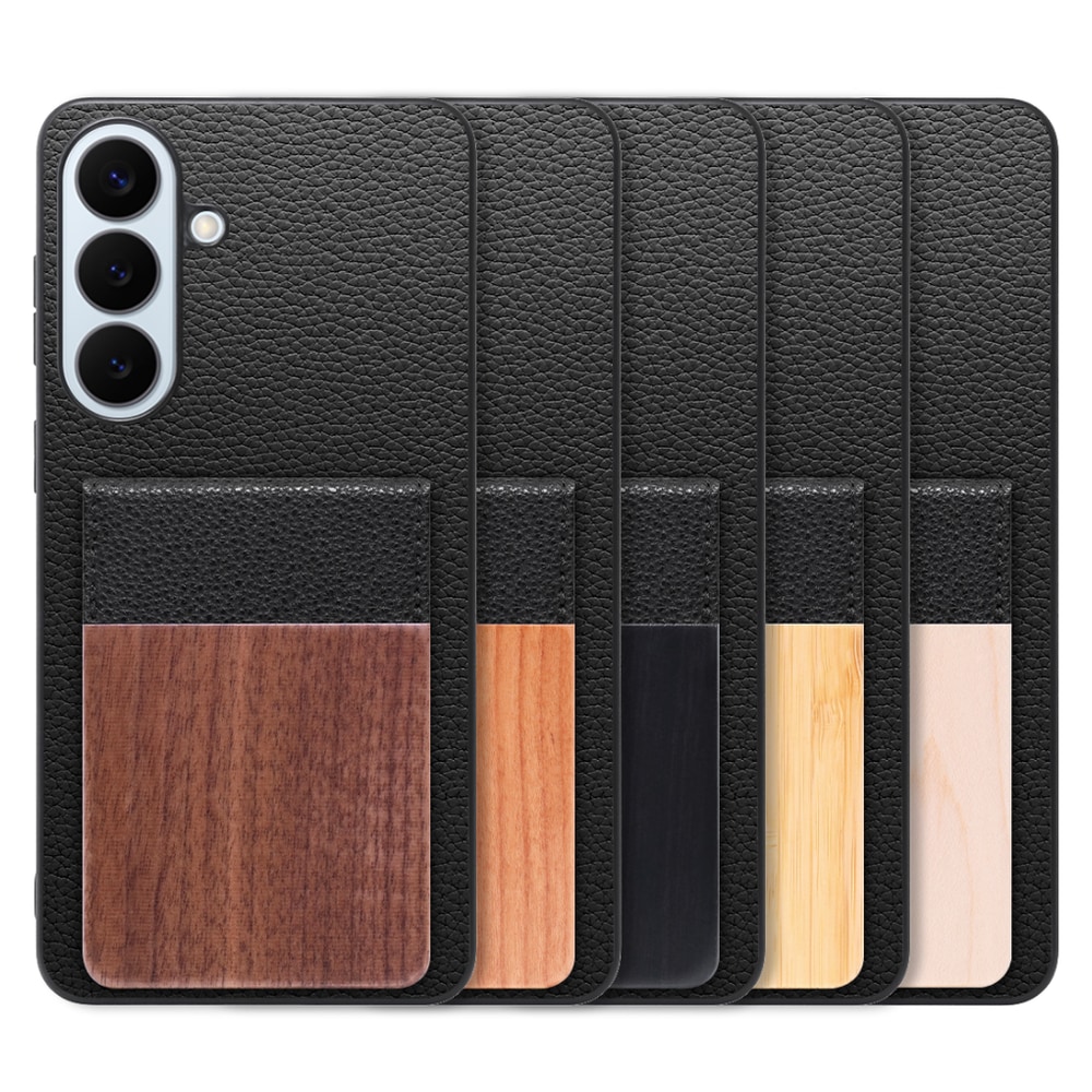 [ LOOF NATURE-SHELL ] Galaxy S26+ Samsung SC-52G ケース 背面 カード収納 カード入れ カードポケット カバー スマホケース 天然木 本革 [ Galaxy S26+ ]