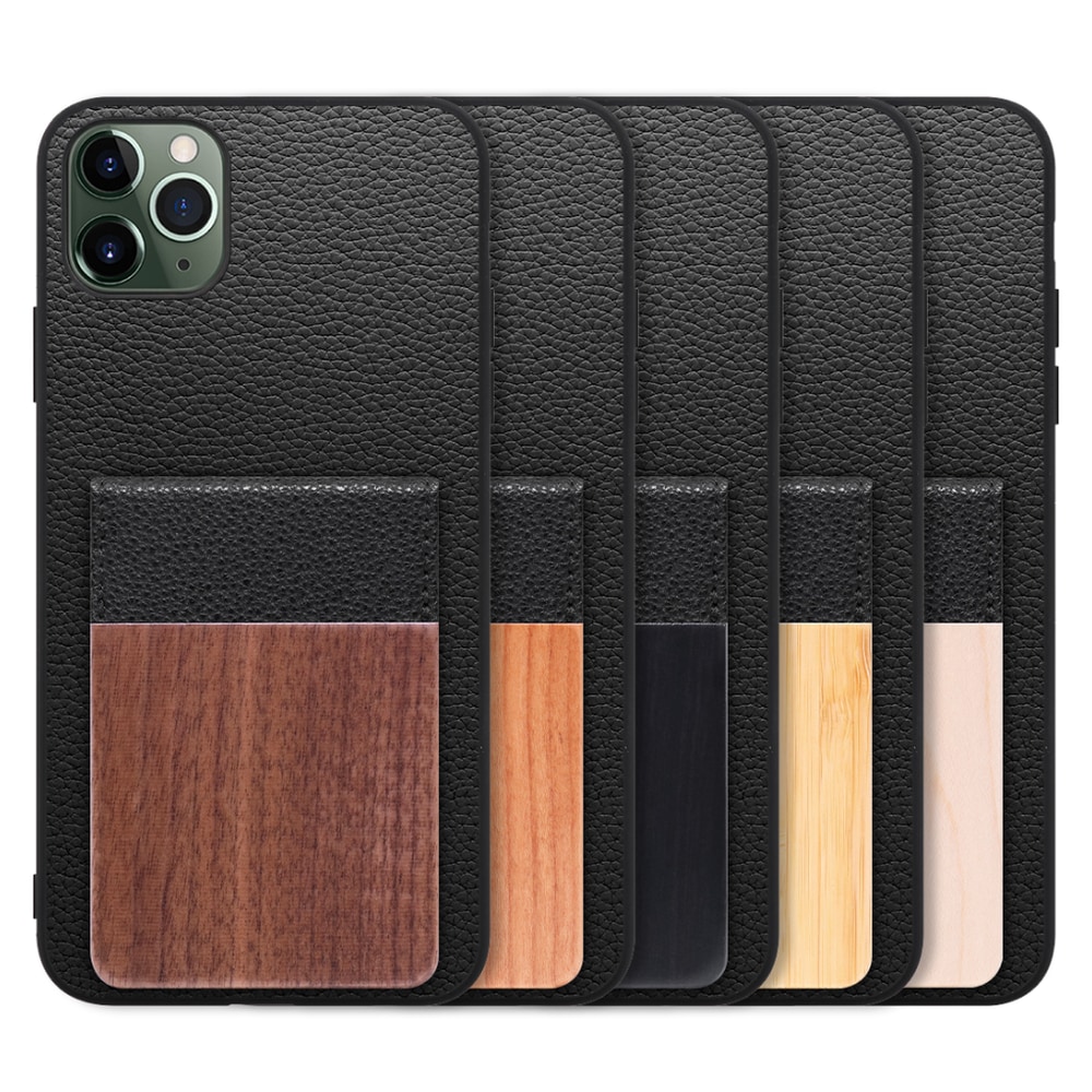 [ LOOF NATURE-SHELL ] iPhone 11 Pro Max iPhone11promax 11promax 11 promax ケース 背面 カード収納 カード入れ カードポケット カバー スマホケース 天然木 本革 [ iPhone 11 Pro Max ]