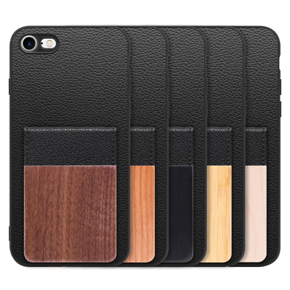 [ LOOF NATURE-SHELL ] iPhone 7 / 8 / SE (第2/3世代) iphone7 iphone8 iphonese se2 se3 ケース 背面 カード収納 カード入れ カードポケット カバー スマホケース 天然木 本革 [ iPhone 7 / 8 / SE (第2/3世代) ]