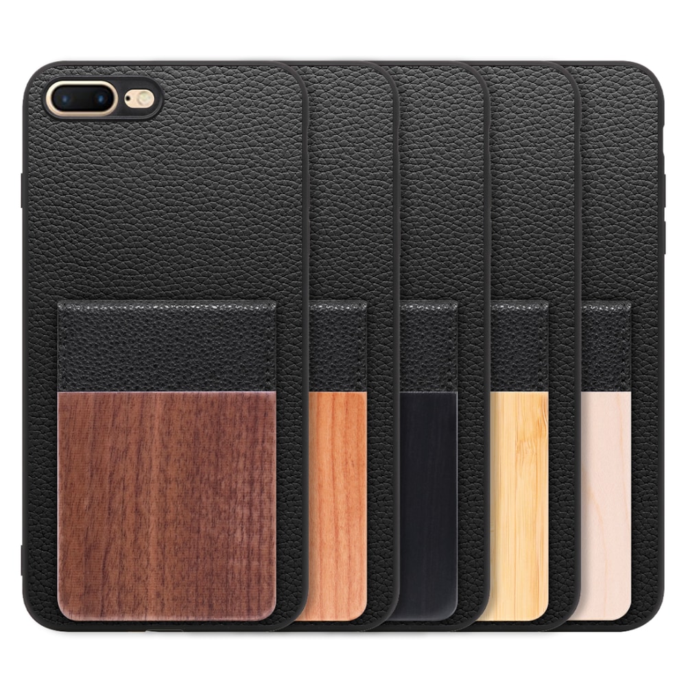 [ LOOF NATURE-SHELL ] iPhone 7 Plus / 8 Plus iphone7plus iphone8plus 7plus 8plus ケース 背面 カード収納 カード入れ カードポケット カバー スマホケース 天然木 本革 [ iPhone 7 Plus / 8 Plus ]