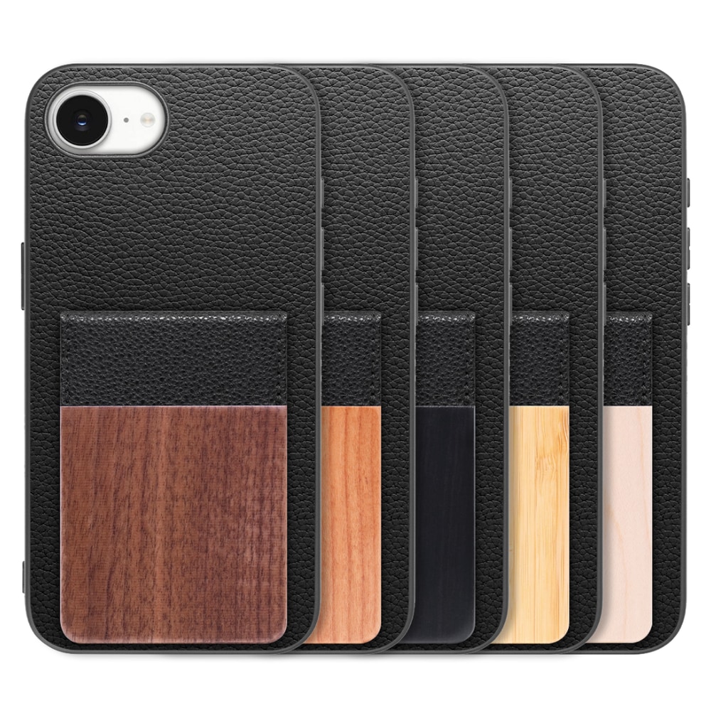 [ LOOF NATURE-SHELL ] iPhone 16e / 17e iPhone16e 17e アイフォン16イー 17イー iPhone 16E アイフォン 17E ケース 背面 カード収納 カード入れ カードポケット カバー スマホケース 天然木 本革 [ iPhone 16e / 17e ]