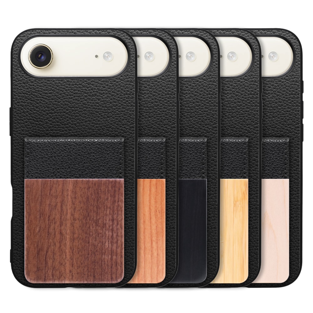 [ LOOF NATURE-SHELL ] iPhone Air iPhone Air アイフォン エア iPhoneAir ケース 背面 カード収納 カード入れ カードポケット カバー スマホケース 天然木 本革 [ iPhone Air 用 ]