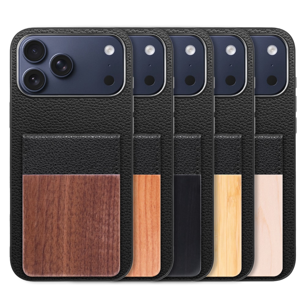 [ LOOF NATURE-SHELL ] iPhone 17 Pro Max iPhone17 Pro Max アイフォン17 プロ マックス ケース 背面 カード収納 カード入れ カードポケット カバー スマホケース 天然木 本革 [ iPhone 17 Pro Max 用 ]