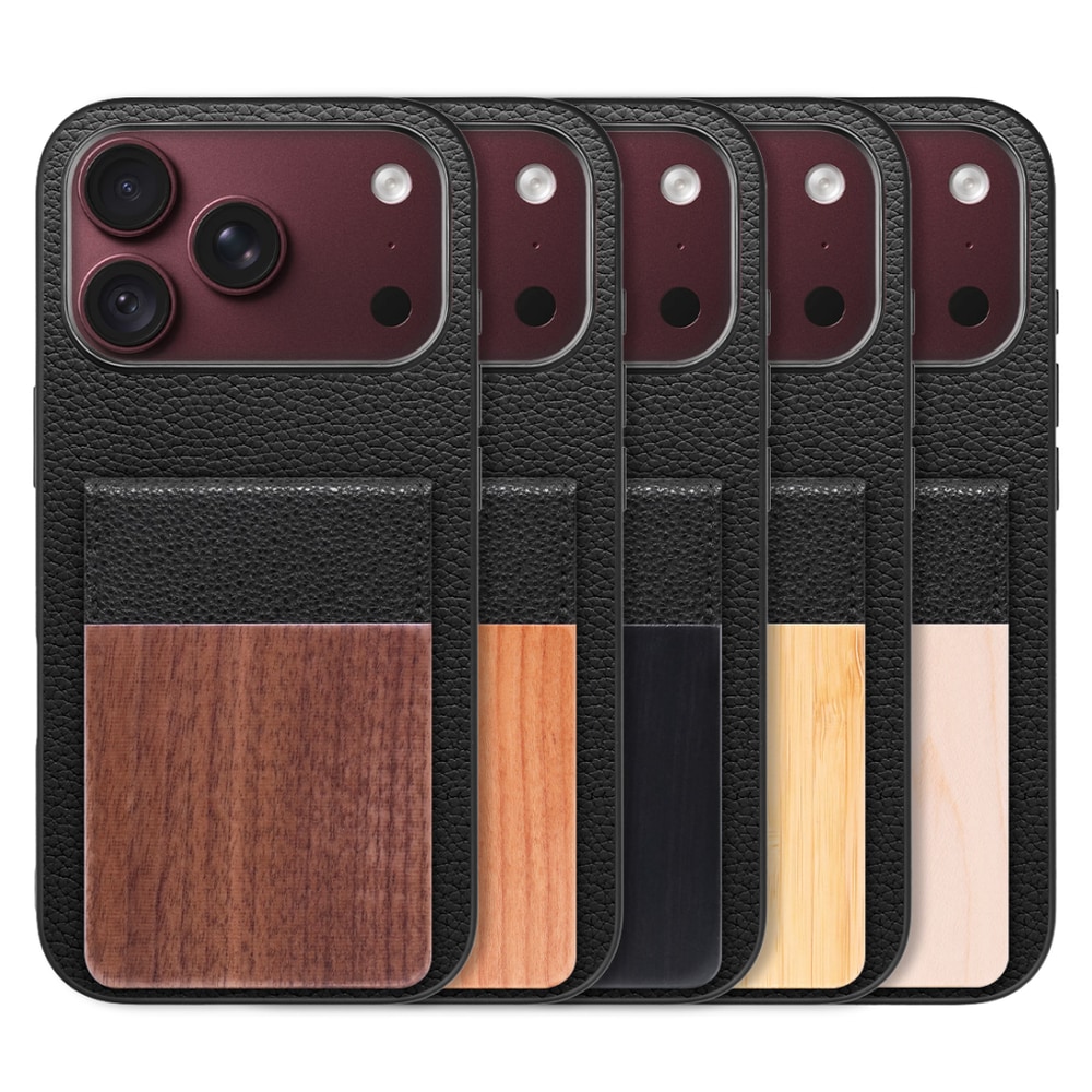 [ LOOF NATURE-SHELL ] iPhone 18 Pro iPhone18 Pro アイフォン18 プロ ケース 背面 カード収納 カード入れ カードポケット カバー スマホケース 天然木 本革 [ iPhone 18 Pro ]