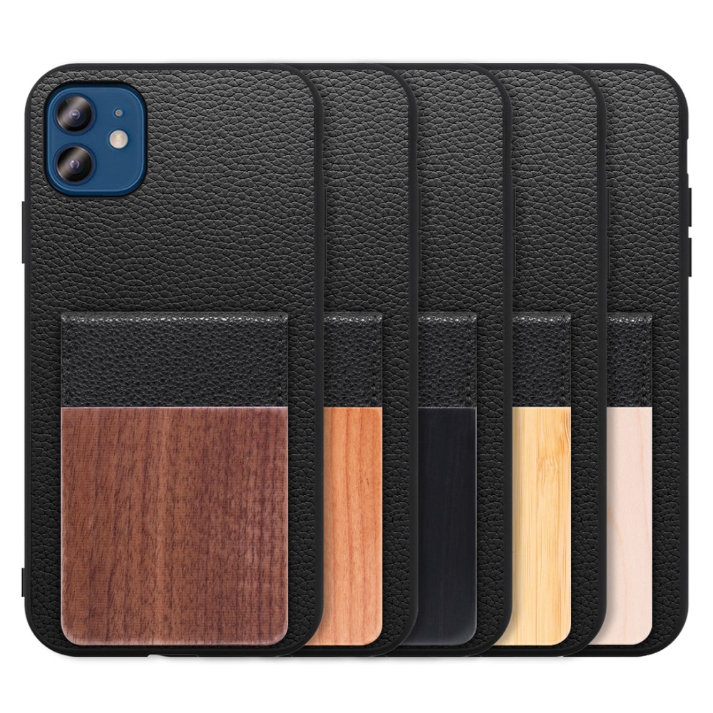[ LOOF NATURE-SHELL ] iPhone 12 / 12 Pro iphone12 iphone12pro 12pro 12プロ ケース 背面 カード収納 カード入れ カードポケット カバー スマホケース 天然木 本革 [ iPhone 12 / 12 Pro ]