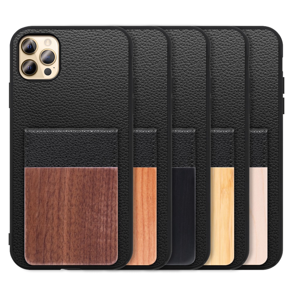 [ LOOF NATURE-SHELL ] iPhone 12 Pro Max iphone12promax 12promax 12プロマックス ケース 背面 カード収納 カード入れ カードポケット カバー スマホケース 天然木 本革 [ iPhone 12 Pro Max ]